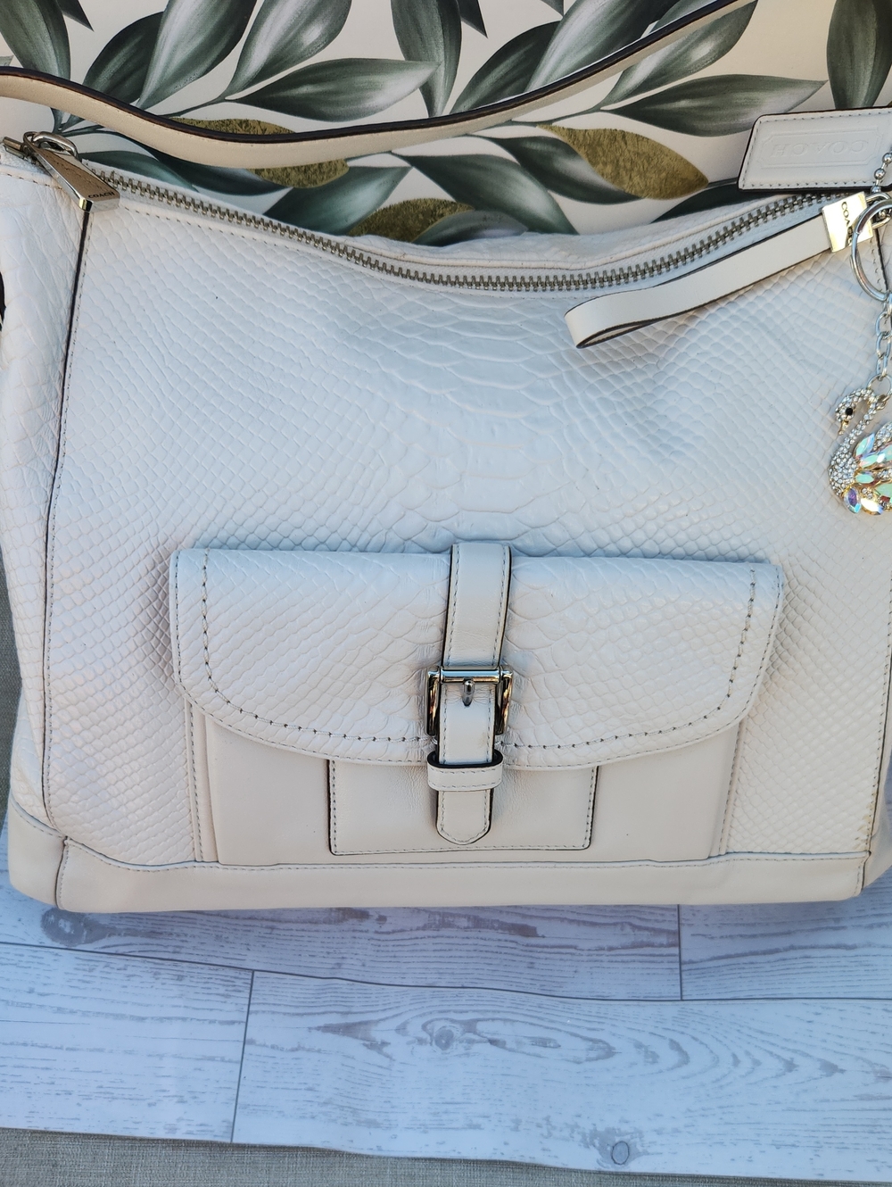 Coach Charlie Python Hobo F31283 LIKE NEW